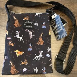 Loungefly Disney Dog Pattern Crossbody Passport Bag